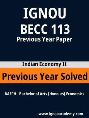 BECC 113 Previous Year Solved Question Paper