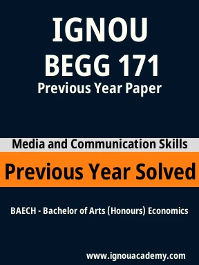 BEGG 171 Previous Year Solved Question Paper