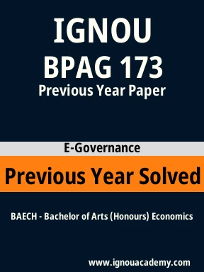 BPAG 173 Previous Year Solved Question Paper