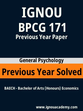 BPCG 171 Previous Year Solved Question Paper