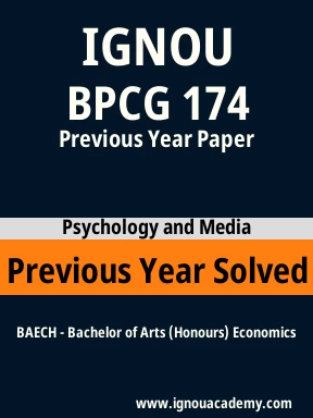 BPCG 174 Previous Year Solved Question Paper
