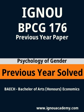 BPCG 176 Previous Year Solved Question Paper