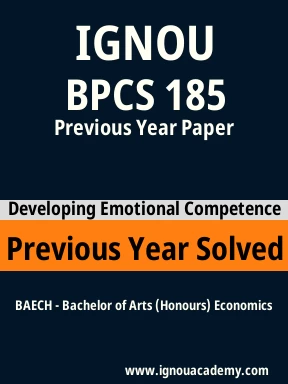 BPCS 185 Previous Year Solved Question Paper