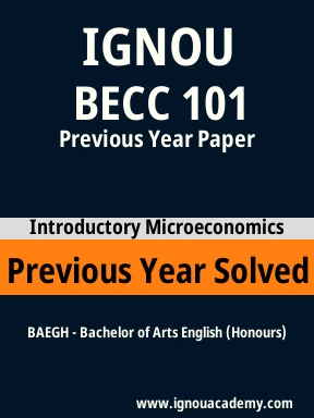 BECC 101 Previous Year Solved Question Paper