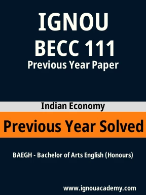 BECC 111 Previous Year Solved Question Paper