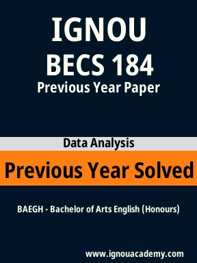 BECS 184 Previous Year Solved Question Paper