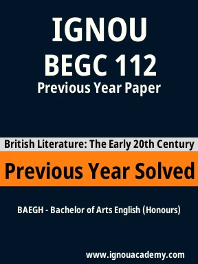 BEGC 112 Previous Year Solved Question Paper