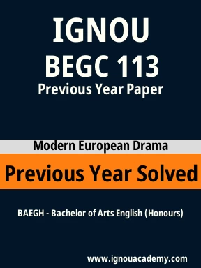 BEGC 113 Previous Year Solved Question Paper
