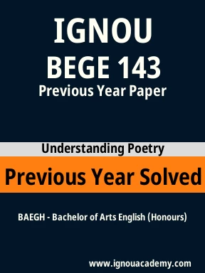 BEGE 143 Previous Year Solved Question Paper