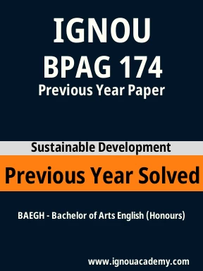 BPAG 174 Previous Year Solved Question Paper