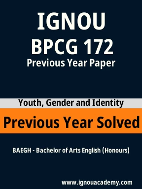 BPCG 172 Previous Year Solved Question Paper