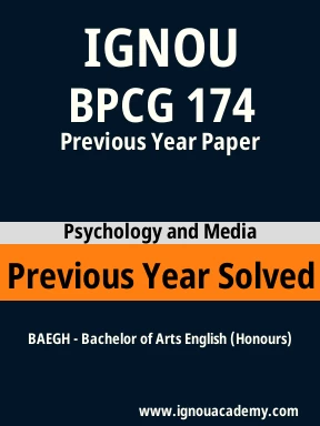 BPCG 174 Previous Year Solved Question Paper