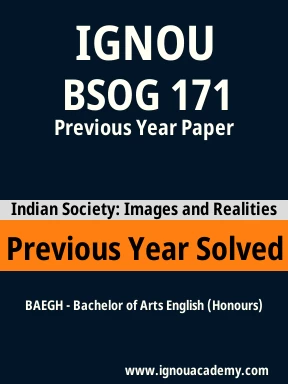 BSOG 171 Previous Year Solved Question Paper