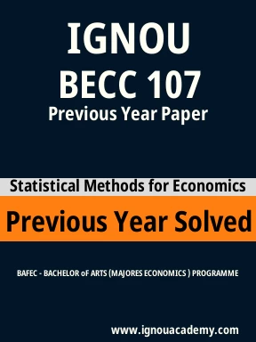 BECC 107 Previous Year Solved Question Paper