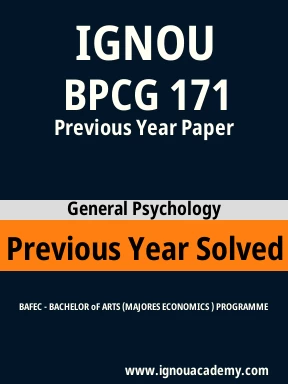 BPCG 171 Previous Year Solved Question Paper