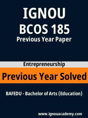 BCOS 185 Previous Year Solved Question Paper