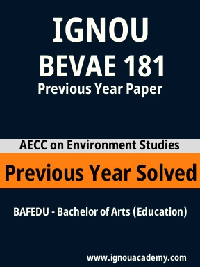 BEVAE 181 Previous Year Solved Question Paper