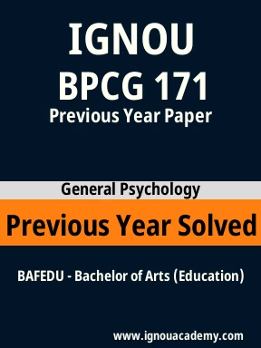 BPCG 171 Previous Year Solved Question Paper