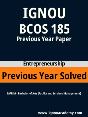 BCOS 185 Previous Year Solved Question Paper