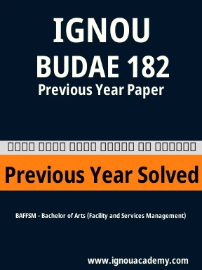 BUDAE 182 Previous Year Solved Question Paper