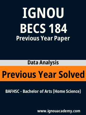 BECS 184 Previous Year Solved Question Paper