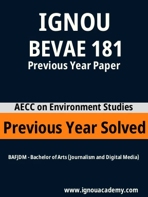 BEVAE 181 Previous Year Solved Question Paper