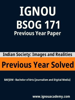 BSOG 171 Previous Year Solved Question Paper