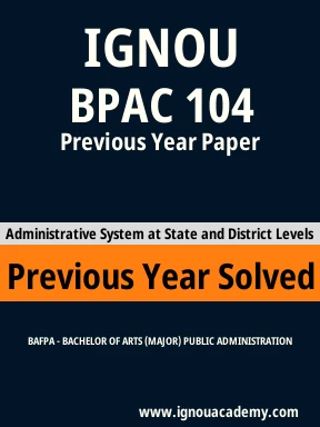BPAC 104 Previous Year Solved Question Paper