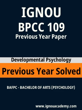 BPCC 109 Previous Year Solved Question Paper