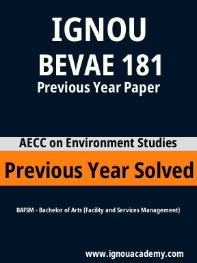 BEVAE 181 Previous Year Solved Question Paper