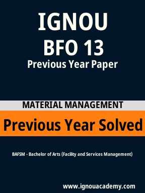 BFO 13 Previous Year Solved Question Paper