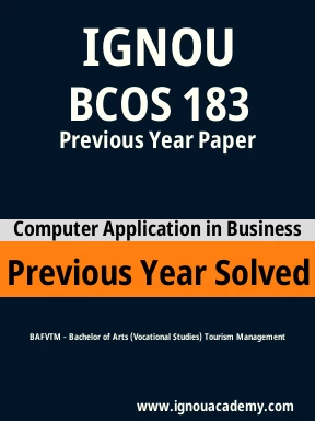 BCOS 183 Previous Year Solved Question Paper