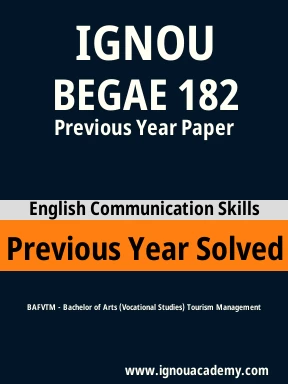 BEGAE 182 Previous Year Solved Question Paper