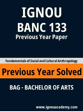 BANC 133 Previous Year Solved Question Paper