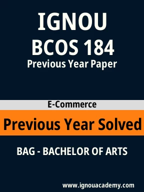 BCOS 184 Previous Year Solved Question Paper