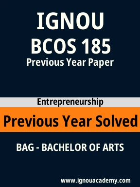 BCOS 185 Previous Year Solved Question Paper
