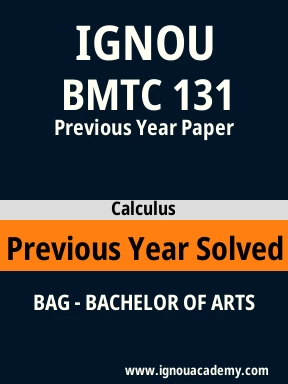 BMTC 131 Previous Year Solved Question Paper