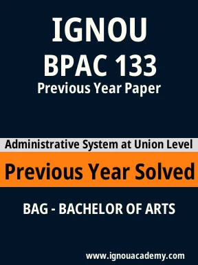 BPAC 133 Previous Year Solved Question Paper