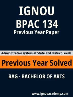 BPAC 134 Previous Year Solved Question Paper