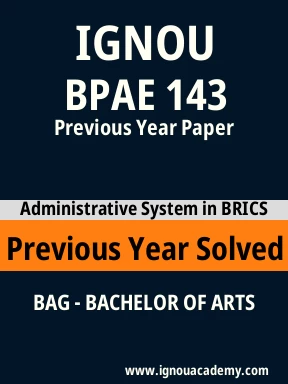 BPAE 143 Previous Year Solved Question Paper