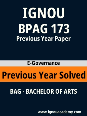 BPAG 173 Previous Year Solved Question Paper