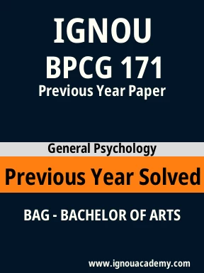 BPCG 171 Previous Year Solved Question Paper