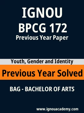 BPCG 172 Previous Year Solved Question Paper