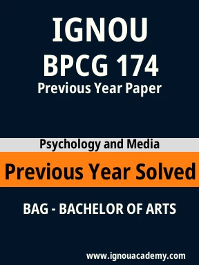 BPCG 174 Previous Year Solved Question Paper