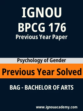 BPCG 176 Previous Year Solved Question Paper