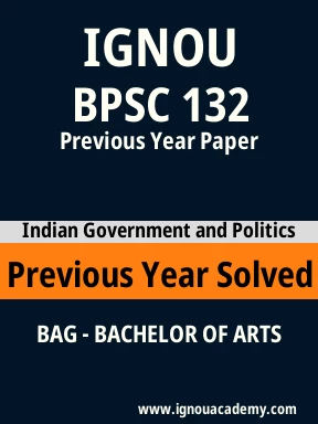 BPSC 132 Previous Year Solved Question Paper