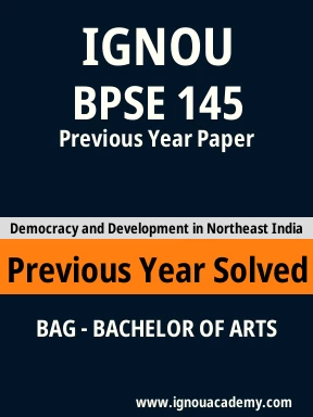 BPSE 145 Previous Year Solved Question Paper