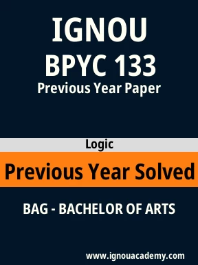 BPYC 133 Previous Year Solved Question Paper