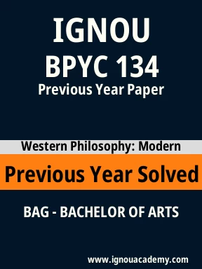  BPYC 134 Previous Year Solved Question Paper