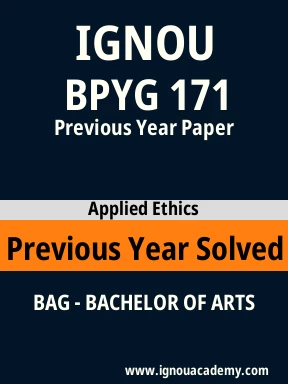 BPYG 171 Previous Year Solved Question Paper